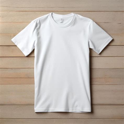 A White T Shirt With A White T Shirt Hanging On A Wooden Wall