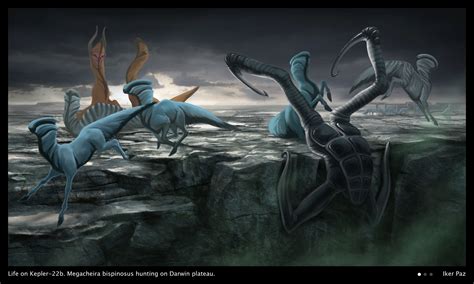 artstation life  kepler  megacheira bispinosus hunting