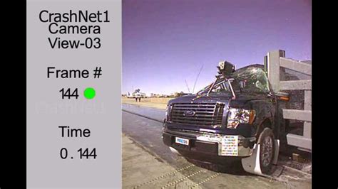 Ford F 150 Supercrew 2011 Pole Crash Test Nhtsa Crashnet1 Youtube