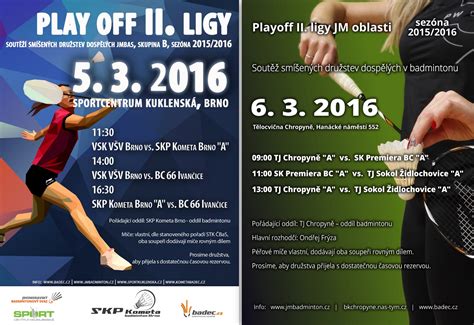 Play Off Ii Ligy Na Ji N Morav Badminton Je Badec Cz