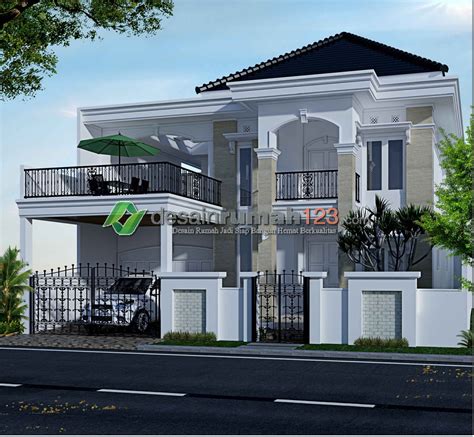 Desain Rumah Mewah Dan Elegan 2 Lantai Di Lahan 15 X 25 M2