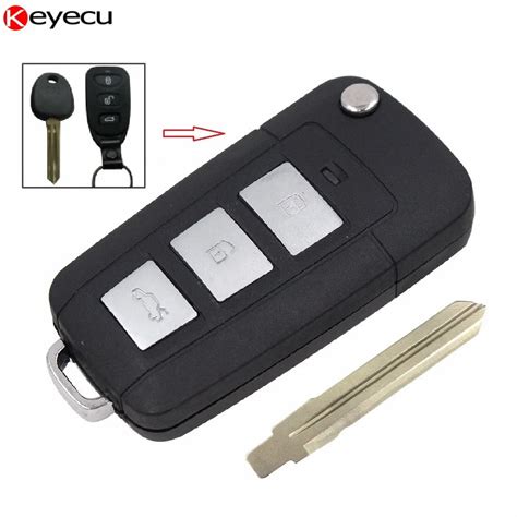 Keyecu 3 1 Button Modified Foldable Remote Key Shell Case For Hyundai