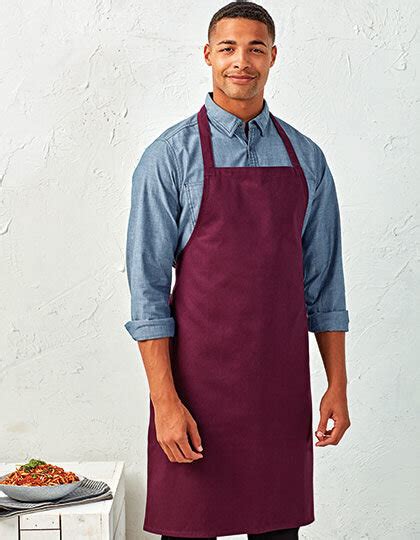 Organic Cotton Bib Apron No Pocket Premier Workwear Pr102