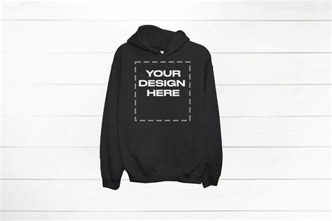 Black Hoodie Mockup Gildan 18500 Front Graphic By Creativsupply · Creative Fabrica