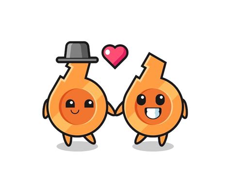 Premium Vector Whistle Cartoon Character Couple With Fall In Love