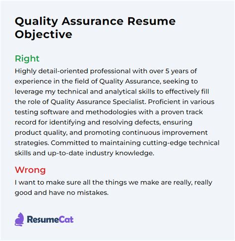 Top 16 Quality Assurance Resume Objective Examples