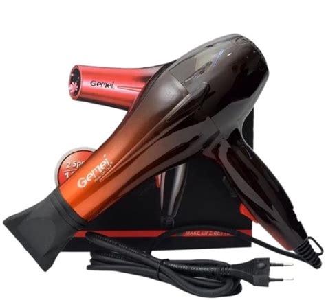 Gemei 1800W Professional Hair Dryer GM 1719 Blow Hot Air Style With Nozzles Hot Cold Air Speed