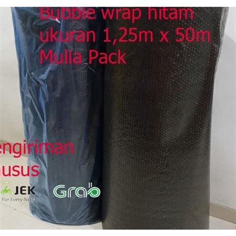 Jual BUBBLE WRAP HITAM UKURAN 1 25M X 50M 1 ROLL MULIA PACK Shopee