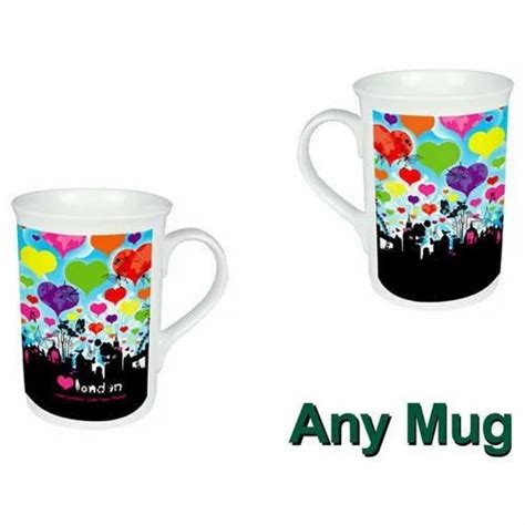 Sublimationwala Ceramic Sublimation Heart Printed Mug For Home Office