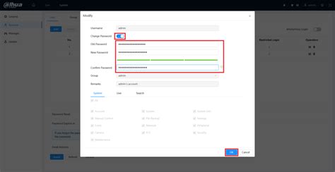 Dahua IPC Changing The Password On The V5 0 GUI For IPC