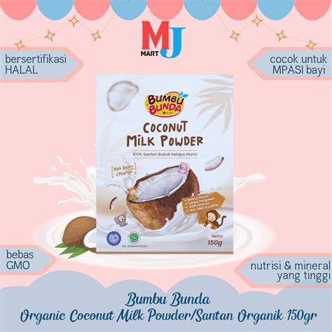 Jual Bumbu Bunda Organic Coconut Milk Powder Santan Bubuk Organik 100