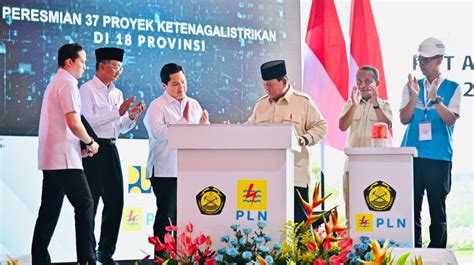 Presiden Prabowo Resmikan 37 Proyek Strategis Ketenagalistrikan