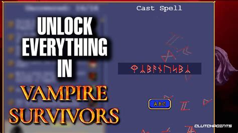 Vampire Survivors - All Secret Spells and Cheat Codes Guide