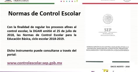 Normas de Control Escolar Evaluación de los Aprendizajes Clave