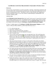 Lab Report Scientific Measurements Assignment Instructions Docx