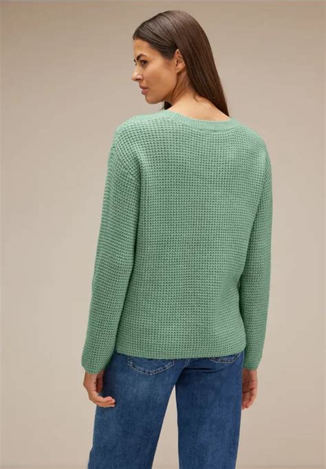 STREET ONE Pull over avec mélange de motifs en tricot pour femmes en