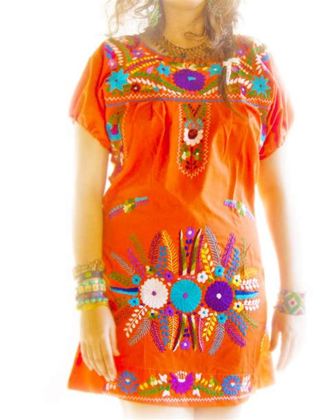 Handmade Mexican Dress From Aida Coronado Mexican Embroidered Dress