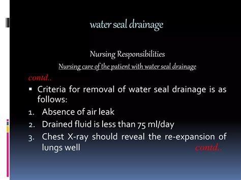 Water Seal Drainage Ppt