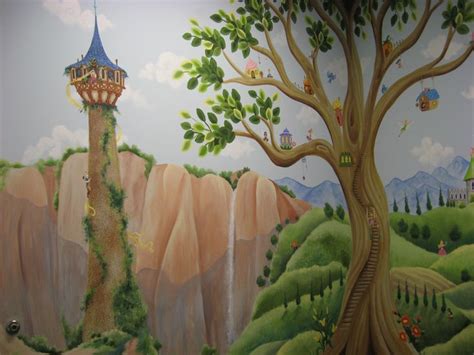 Castle Tangle Tower Tangled Castle Castle Wall Murals Painted