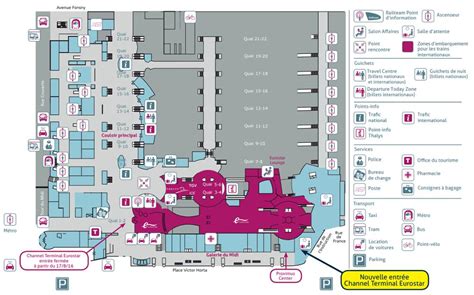 La gare de bruxelles midi la carte - gare de Bruxelles midi de la carte ...