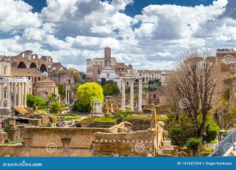 Roman Forum View From Capitolium Hill In Rome Editorial Stock Image