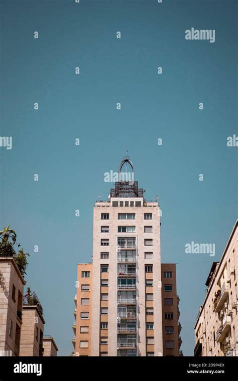 House High Rise Row Of Houses Palermo Sicily Capital City Italy