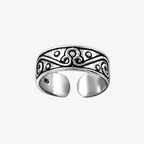 Silver Filigree Flower Oxidized Toe Ring Whole Sale 925 Silver