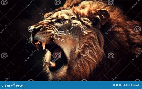 Majestic Bengal Tiger Roaring With Fury Showing Sharp Teeth Generated