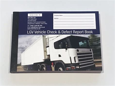 Hgv Nil Defect Books Next Bus Ltd