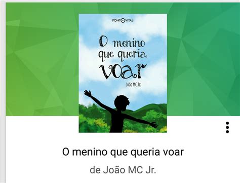 ESCRITOR João MC jr Arte e Vida O MENINO QUE QUERIA VOAR