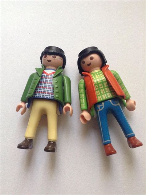 Playmobil Geobra Hunter Figures Set Of 2 1 Male 1 Female Vintage