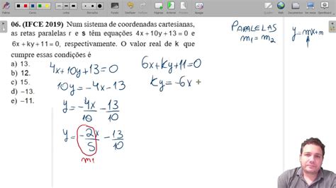 Ifce Num Sistema De Coordenadas Cartesianas As Retas Paralelas
