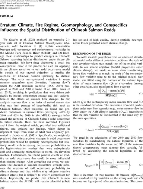 Erratum Climate Fire Regime Geomorphology And Conspecifics