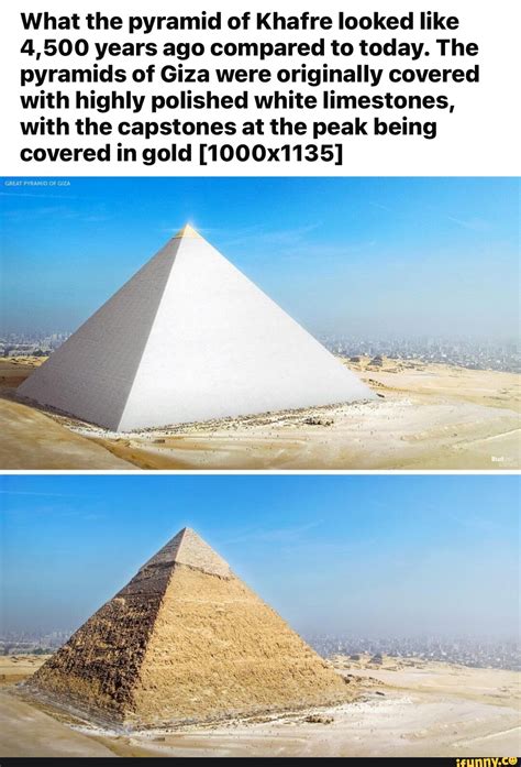 What The Pyramid Of Khafre Looked Like 4500 Years Ago Compared To