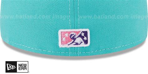 Louisville Bats Theme Night Teal Purple Fitted Hat