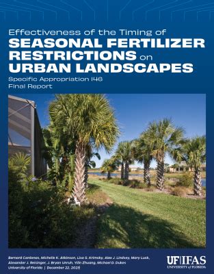 Report Effectiveness Of Timing Of Seasonal Fertilizer Restrictions On