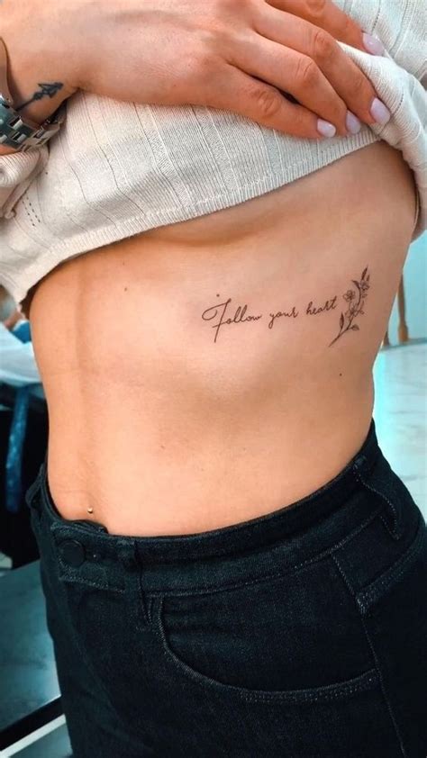 Female Delicate Rib Tattoos That Inspire