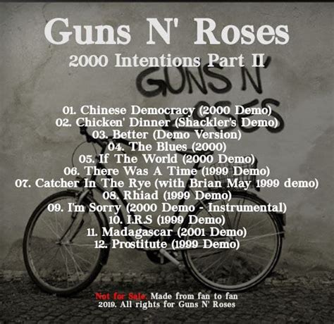 Guns N Roses 2000 Intentions Part I And Ii