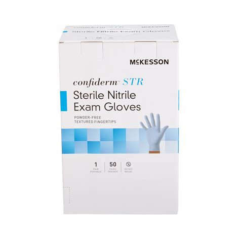 Mckesson Confiderm Str Disposable Sterile Pair Nitrile Exam Glove