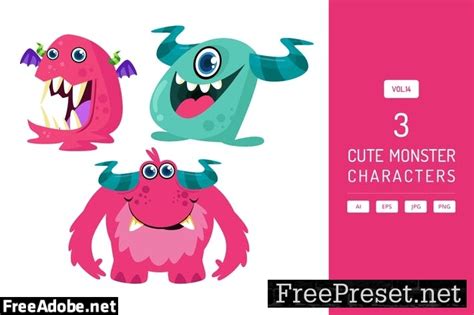Cute Monster Characters Vol14 43m63un