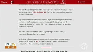 Rj Tv Rio Sul G No Rj Casal Rendido Por Bandidos Armados E