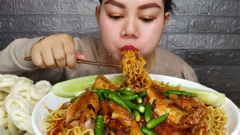 Nikmat Banget Mie Indomie Goreng Pake Sardin Cabe Rawit Mukbang YouTube