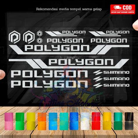 Jual Polygon Set Dewasa Variasi Sepeda Sticker Frame Aksesoris Body