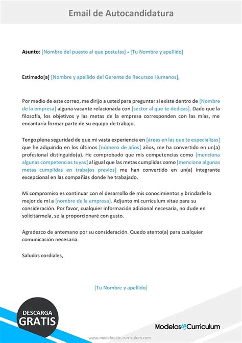 Email De Autocandidatura Pasos Y Ejemplos