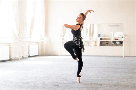 Premium Photo | Young ballet dancer doing solo practice performance in ...