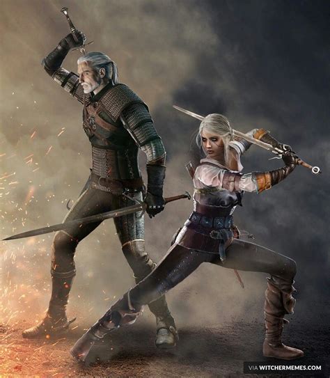 Geralt Of Rivia And Ciri The Lion Cub Of Cintra The Witcher 3 Ciri Witcher Geralt And Ciri