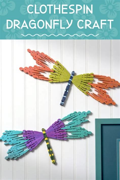 Clothespin Dragonflies For Colorful Room Decor Dragon Fly Craft