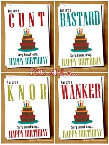 Rude Insulting Alternative Funny Hilarious Birthday Greeting Card You