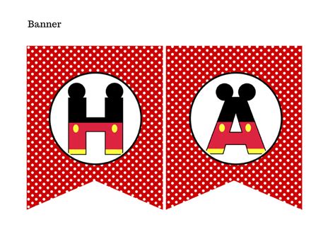 Mickey Mouse Birthday Banner Printable