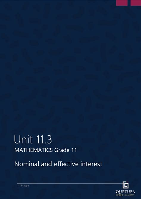 Unit 11 3 Effective And Nominal Interest Rates Nominal And Effective